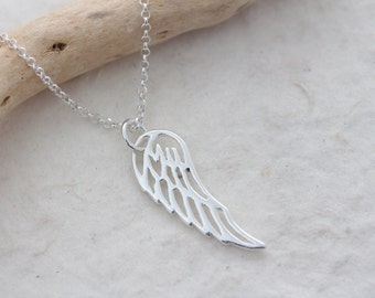 Sterling Silver Angel Wing Necklace, Wing Necklace, ALL PROCEEDS to benefit People and Pets in Ukraine, Proceeds to Charity. Wings Jewelry