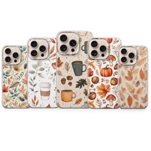 Autumn Phone Case Fall Leaves Cover for iPhone 17 Pro Max, 16e, 15, 14, 13 & Samsung S26 Ultra, S25 FE, A57, A56, Pixel 10, 9A