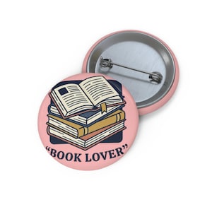 Broche de amante de livros com pilha de livros | Broche de leitura em estilo esmalte