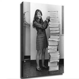 Margaret Hamilton Wall Art Apollo Code Canvas Painting Women In STEM NASA Photography Computer Science Tech Office Decor Feminist Print