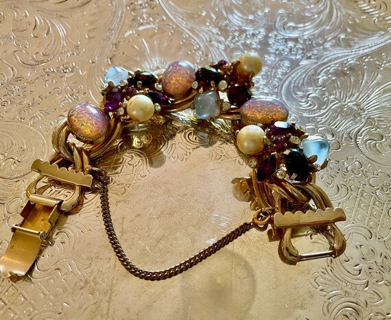 Vintage Bracelet, Art Glass, Possible Selro Selli… - image 6