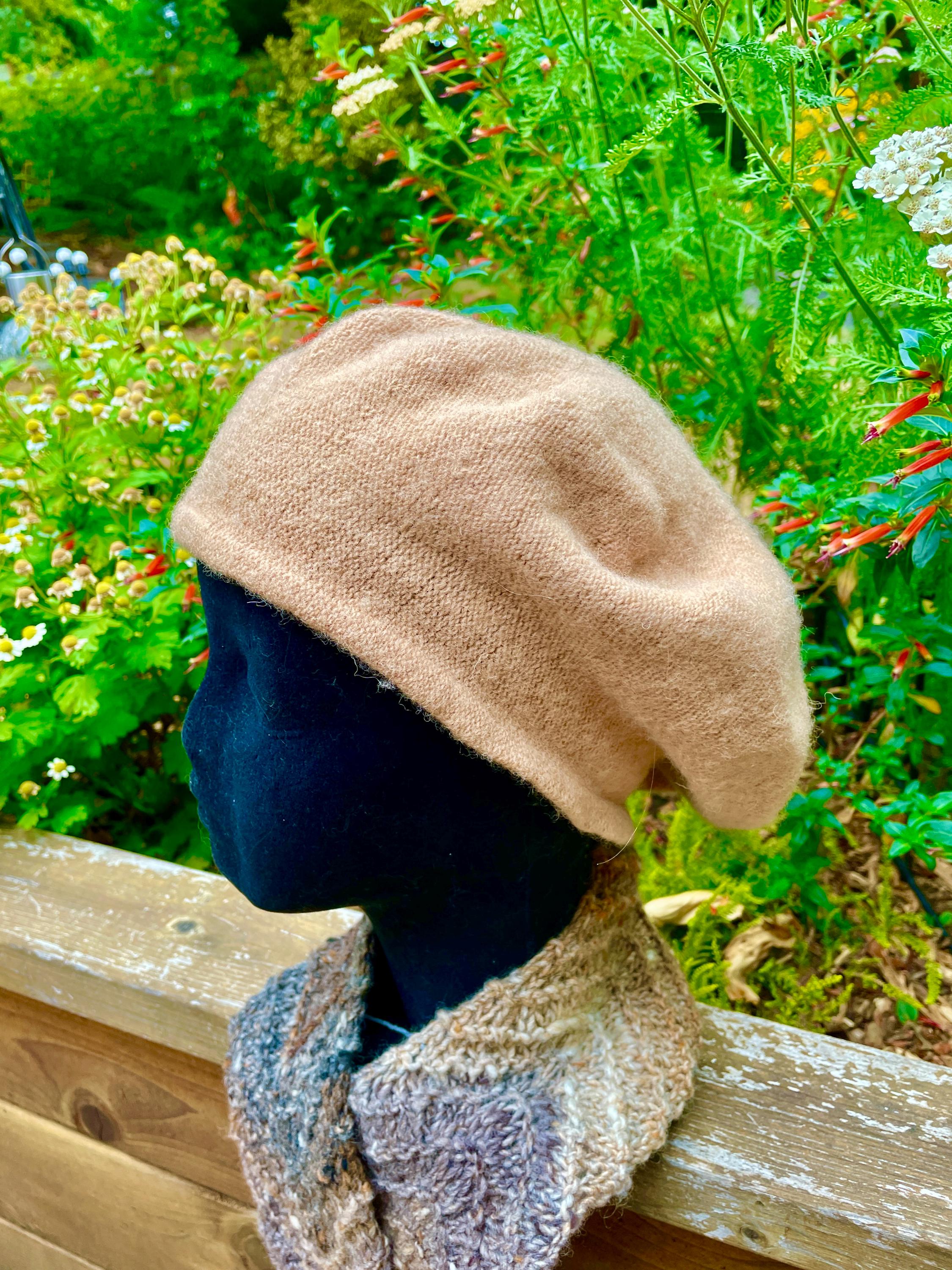 Hat bundle Tan 100% pure Wool Beret Hat Bon Chic main image 2