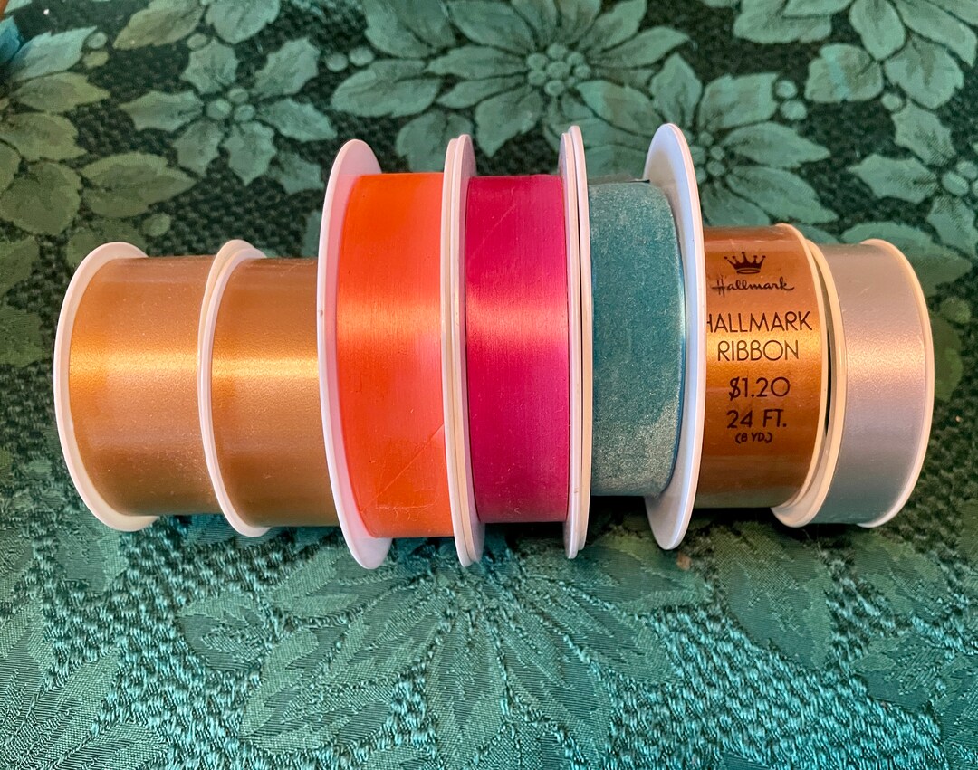 Hallmark Ribbon, 1970s Ribbon, Seven Spools, One Unused, Variable ...