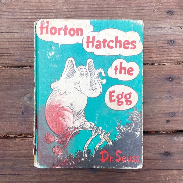 SPRING CLEANING Sale!  Vintage Dr. Seuss Book, "Horton Hatches the Egg", 1940, Book Club Edition, Fair-Good Condition, Rare!