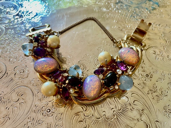 Vintage Bracelet, Art Glass, Possible Selro Selli… - image 2