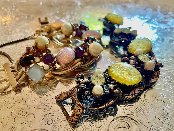 Vintage Bracelet, Art Glass, Possible Selro Selli… - image 7