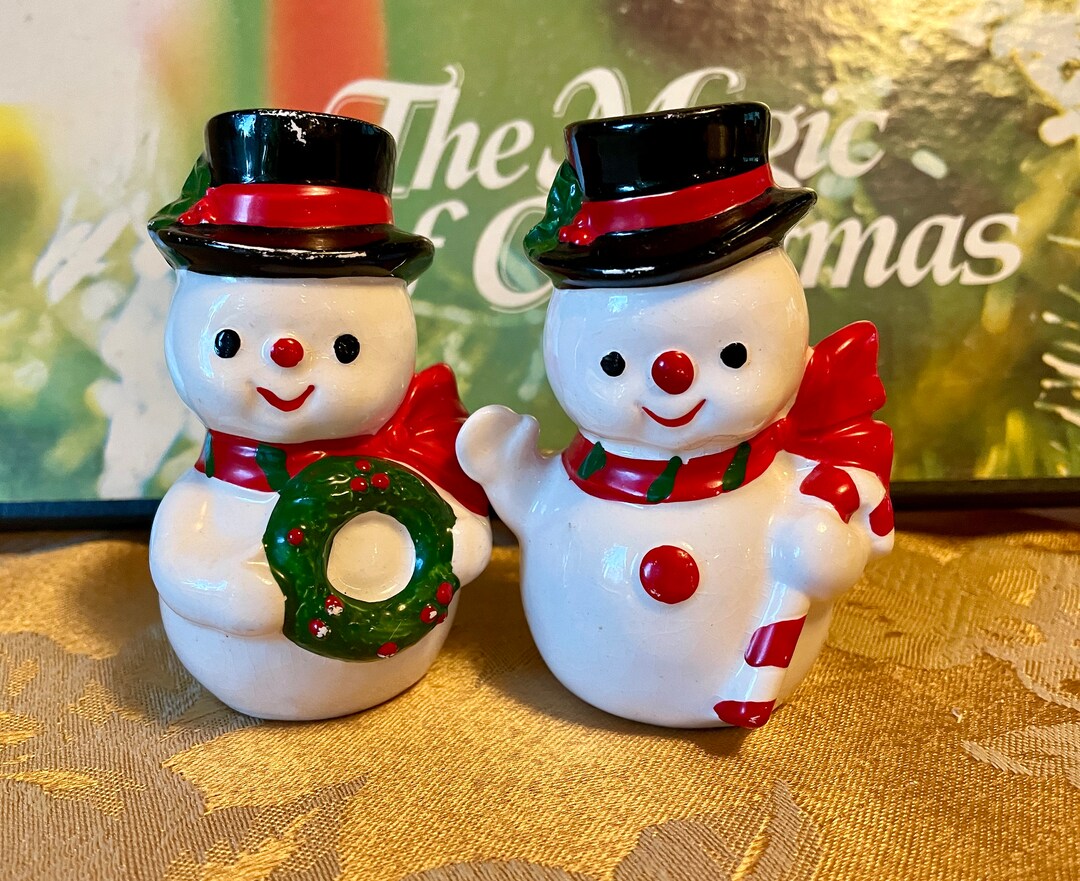 Snowpinions figurine de 5'' Bonhomme de neige éclairé avec cache-ore - Boutique Noel Eternel