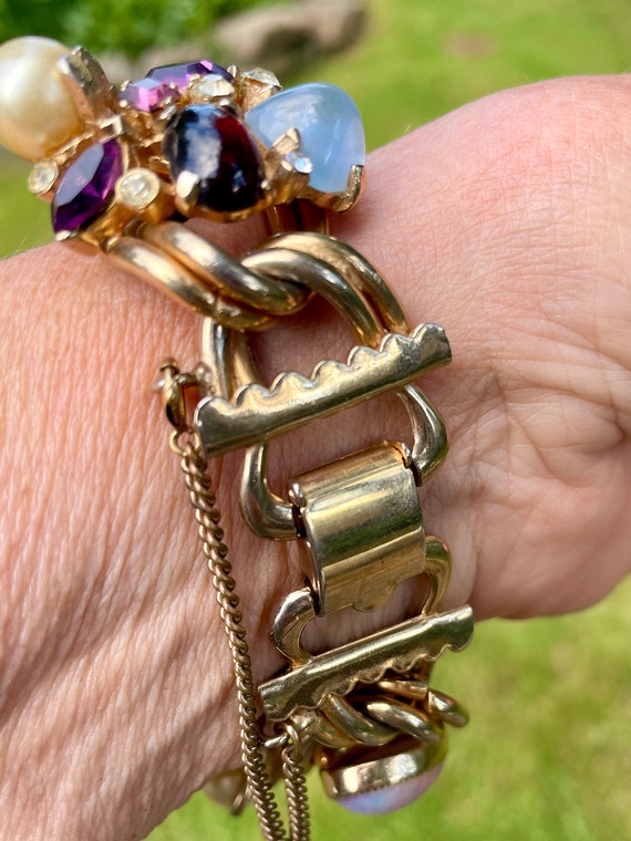 Vintage Bracelet, Art Glass, Possible Selro Selli… - image 3