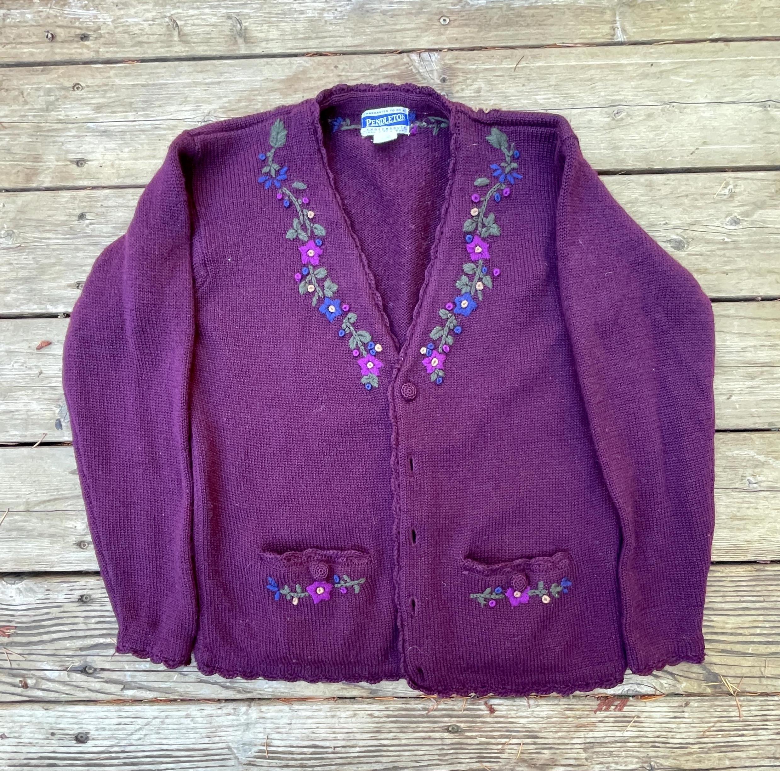 50-60s PENDLETON VIRGIN WOOL Cardigan M 【公式通販】