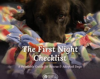 The First Night Checklist | Printable Guide for New Rescue & Adopted Dogs | Instant Download PDF