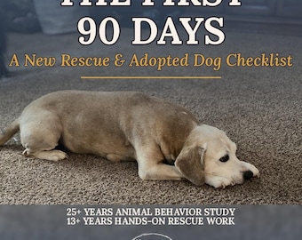 New Rescue Dog Checklist – The First 90 Days | Printable PDF for Adopted Dogs | Not AI