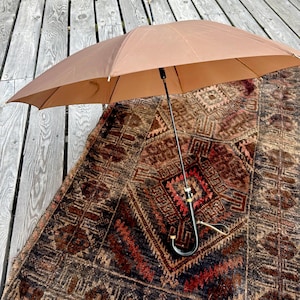 50s 60s umbrella New Tomas Automatic made in Japan nylon brass details