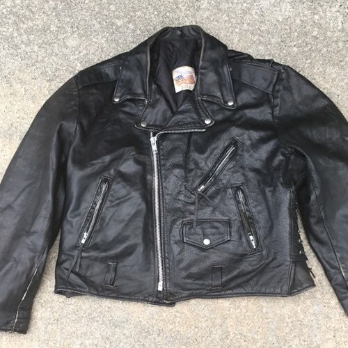 Harley Davidson Vintage Black Leather Motorcycle / Biker - Etsy