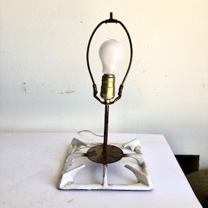 Handmade lamp - unique - ooak - gas stove grate - cool lamp  - table lamp - industrial decor