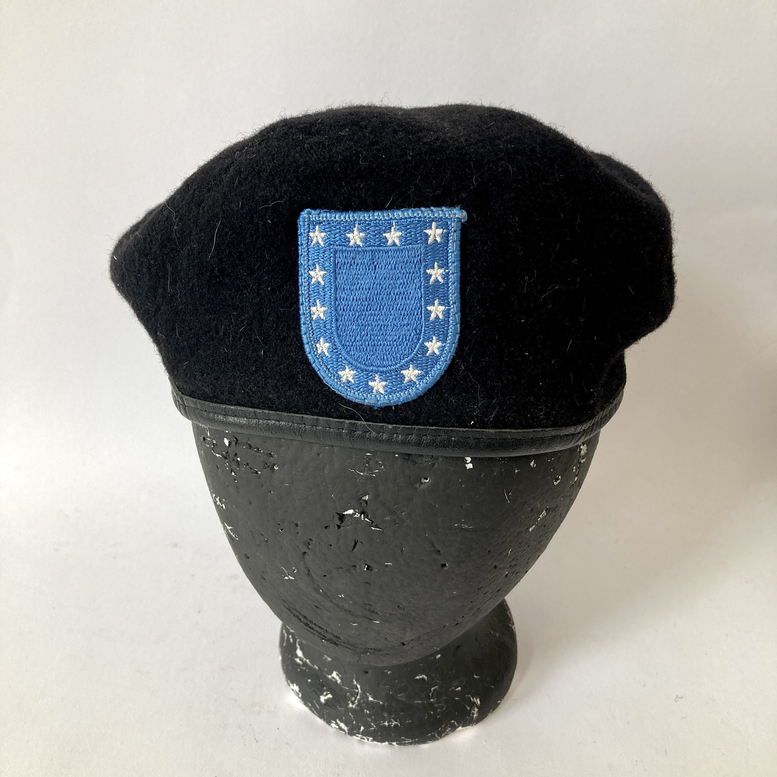 Vintage Black Army Garrison Collection Wool Beret Hat Blue - Etsy