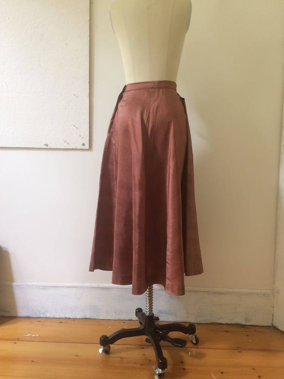 Taffeta stripe skirt - circle skirt - 50s - 1950s… - image 8