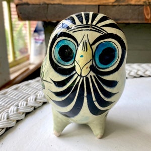 Tonala owl Mexican glazed ceramic owl southwest decor Mexican pottery Mexico