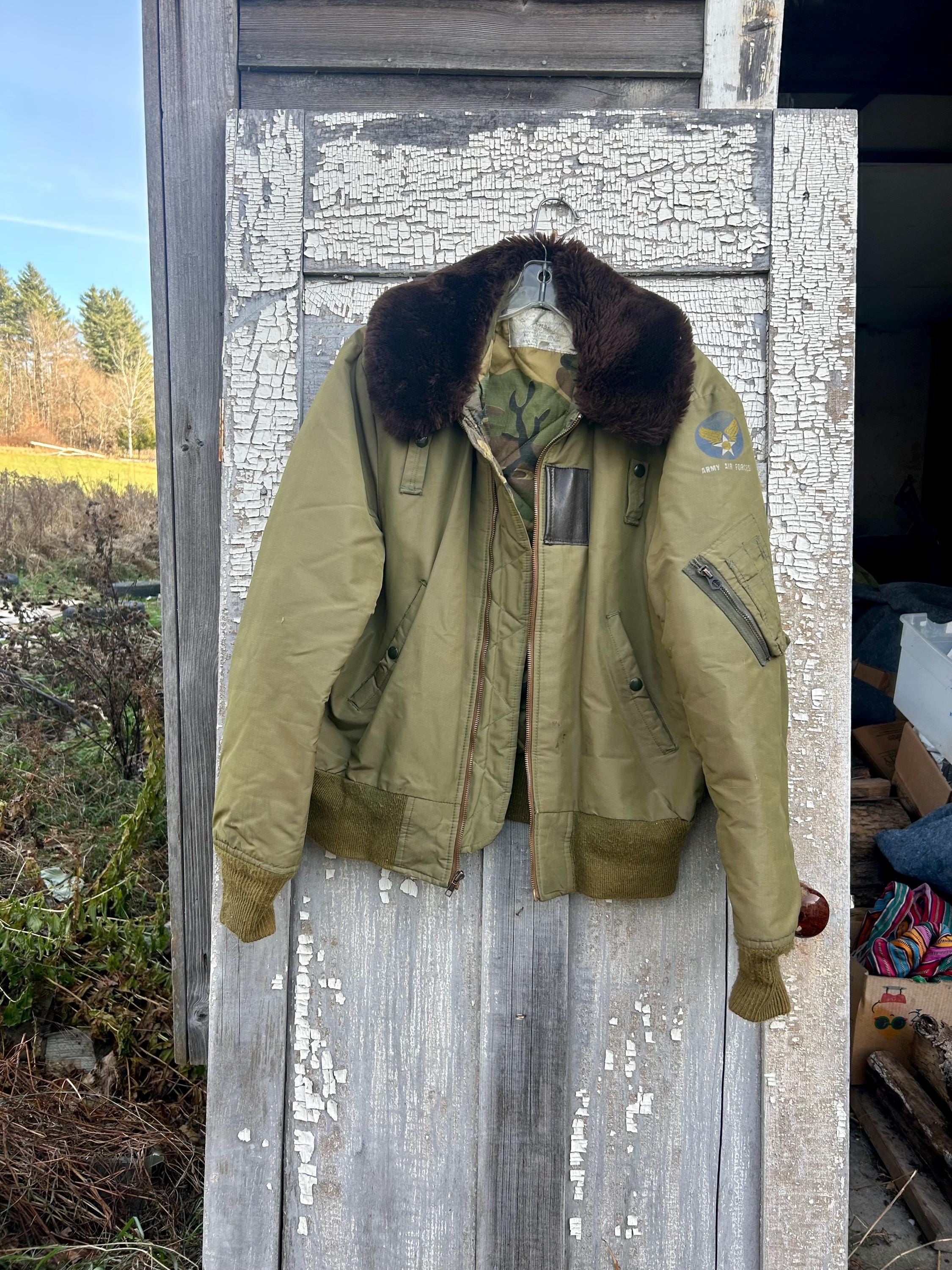 Army Air Forces Green Flight Jacket Reversible Camo Military