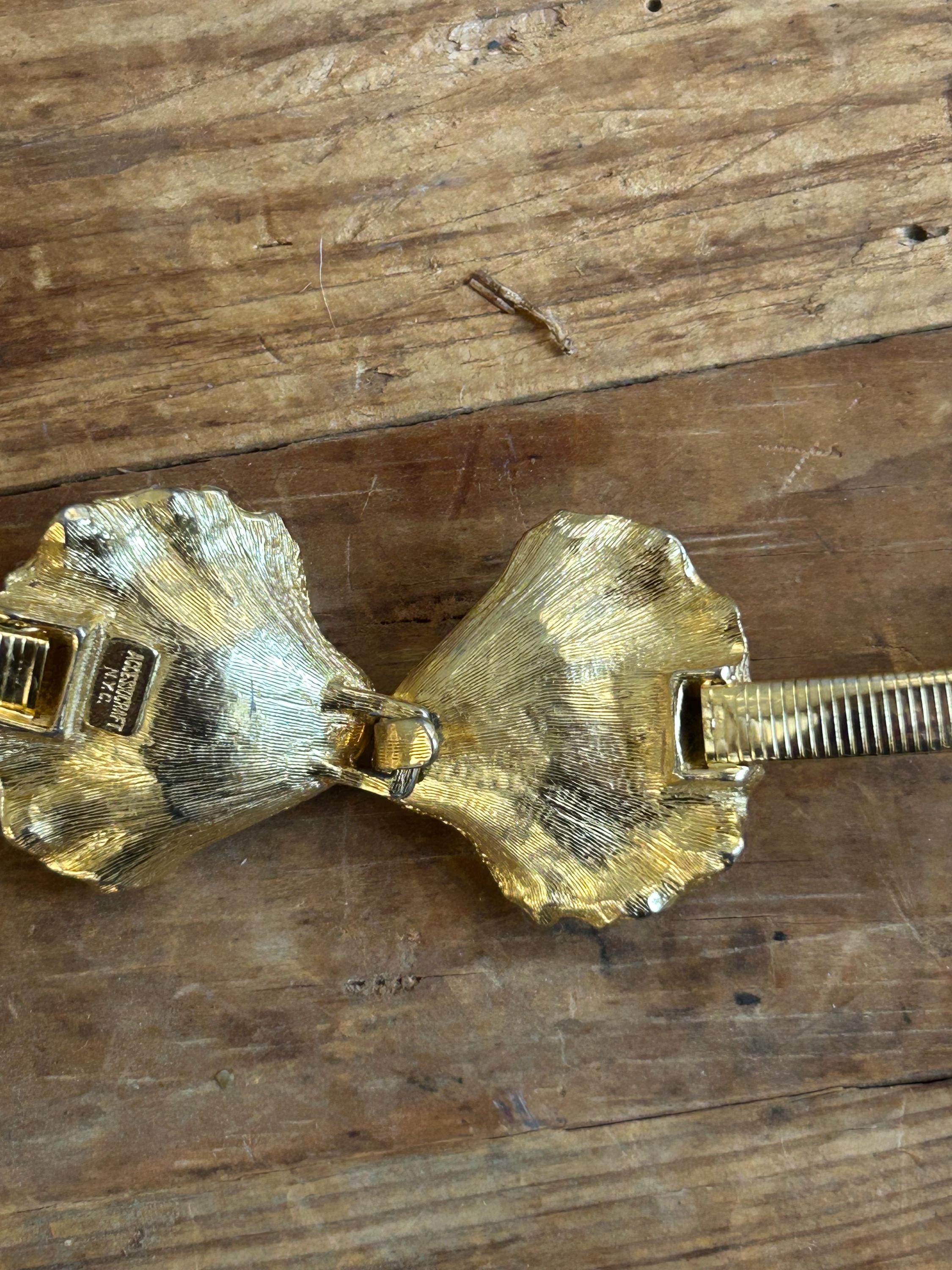 Vtg Accessocraft metal goldtone thin snake stretch belt Similar Items to Vintage Accessocraft N.Y.C. Gold Tone Metal  main image 3