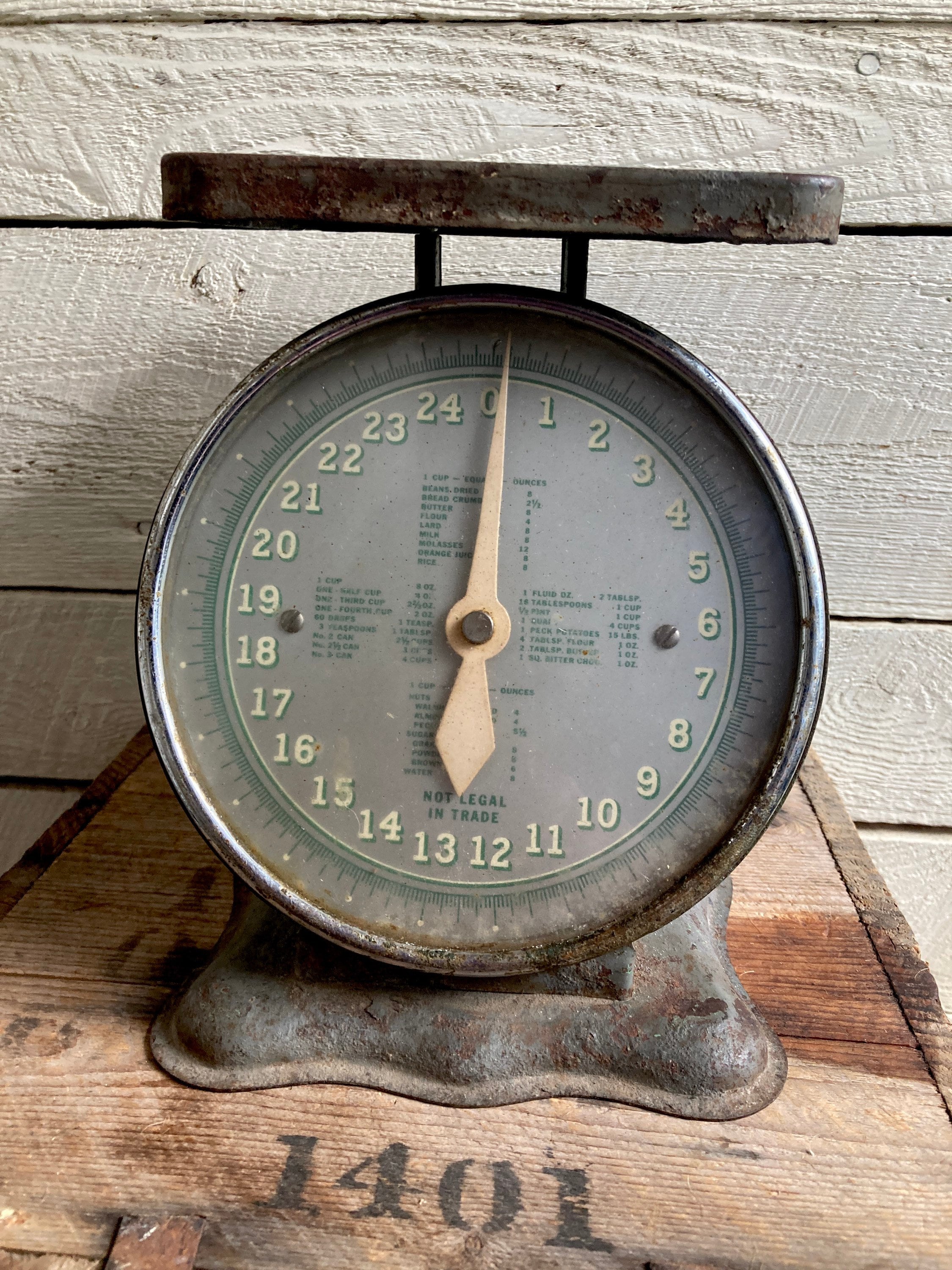 40s Vintage Kitchen Scale Farmhouse Rustic Primitive Blue Gray ...