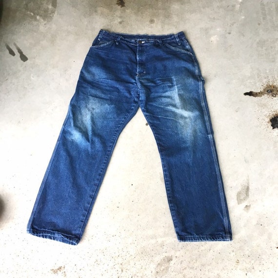 Dickies Blue Denim Carpenter Pants Faded Distressed Blue - Etsy