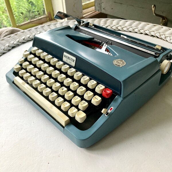 Blue Typewriter Etsy