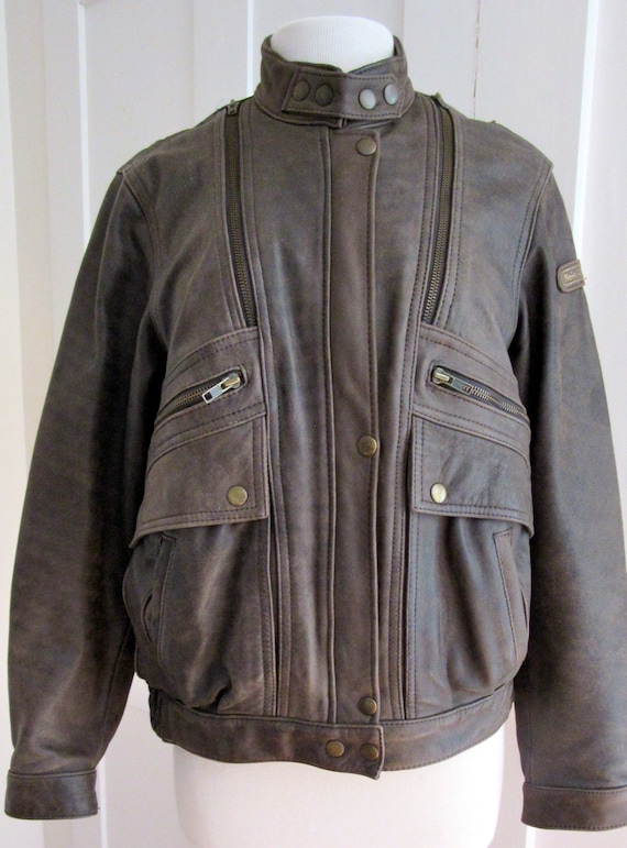 1980s Vintage Leather Jacket - Motorcycle -Hein G… - image 5