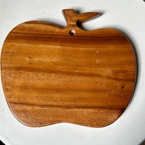 Wood cutting board apple shape handmade farmhouse wall decor cheese board