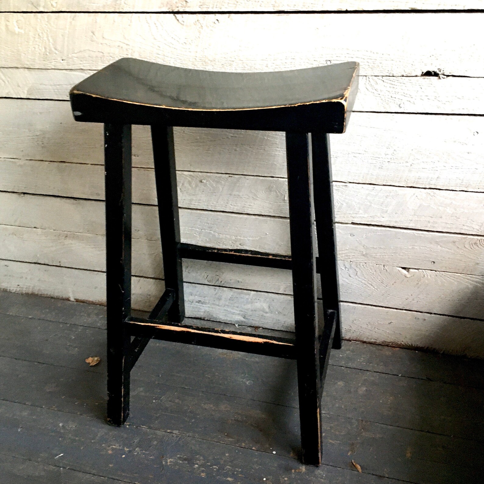 Black Asian Stool bar stool kitchen wood stool tall Etsy