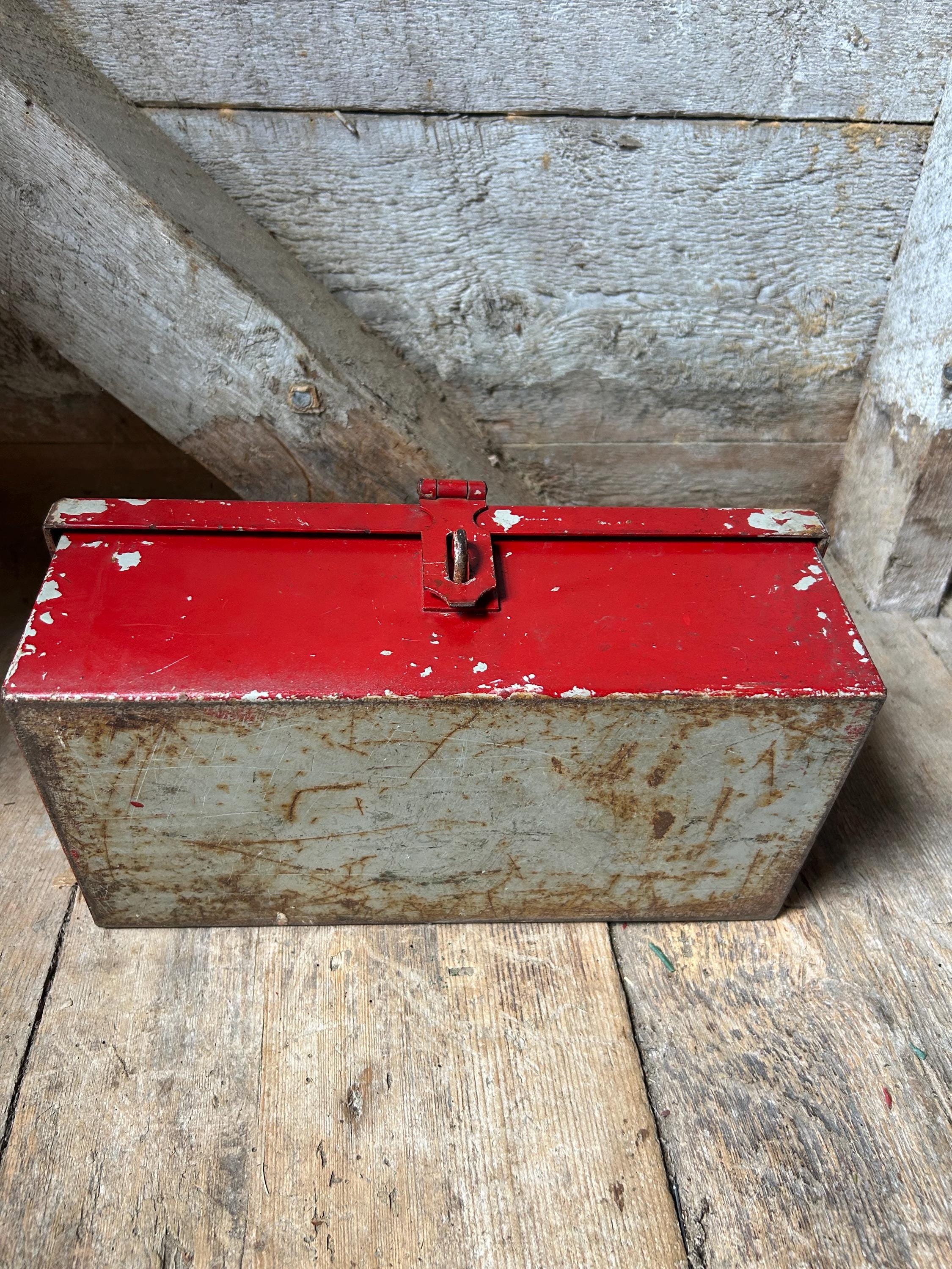 ツールボックス 重金属 赤 アンティーク調 ツールボックス 収納 工業用