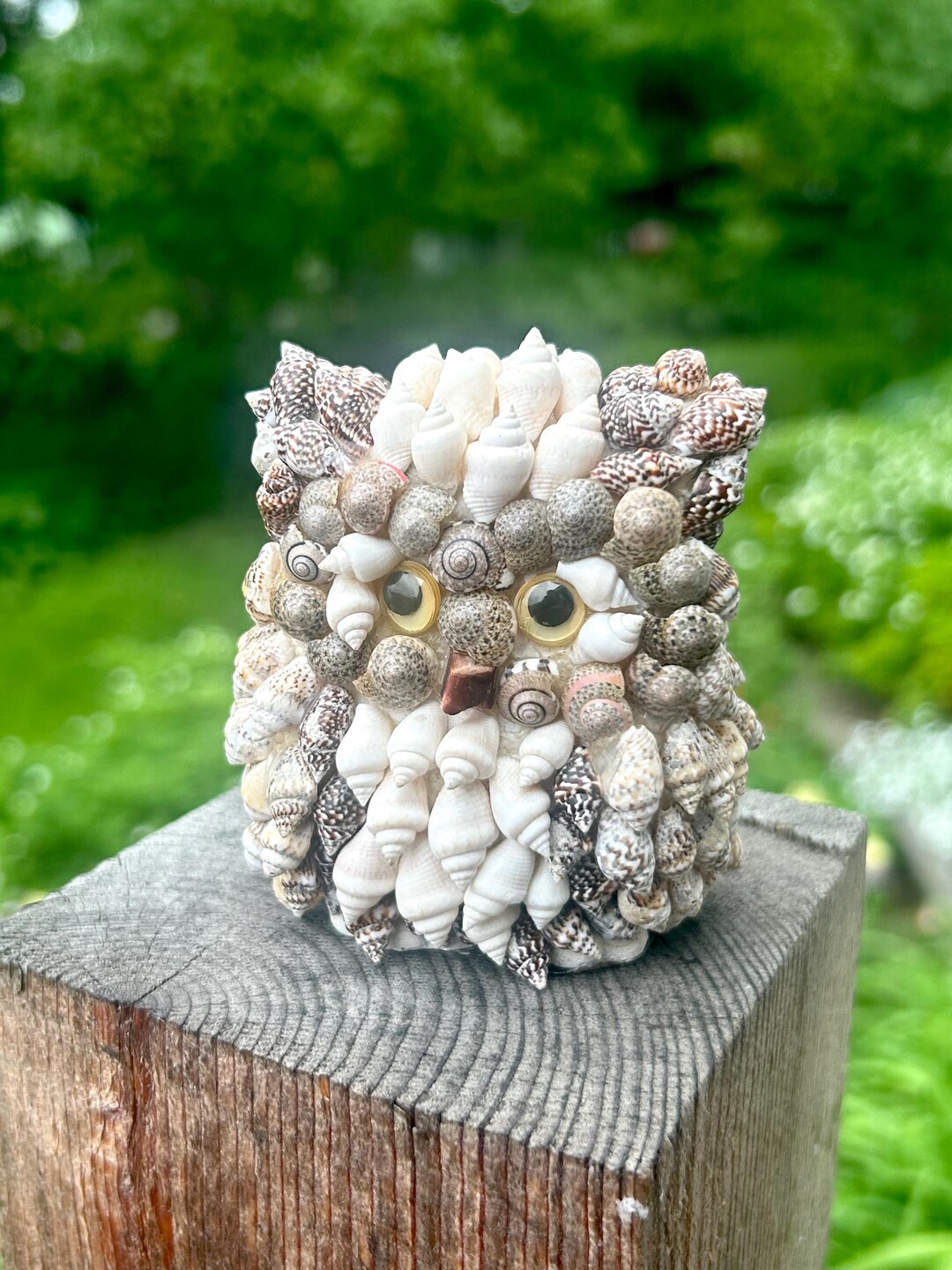 Shell Owl Owl Sea Shells Tiny Conch Shells Owl Figurine - Etsy