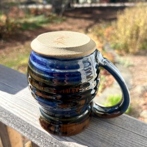 Stoneware Mug Handmade Pottery Coffee Mug Hand Thrown Ribbed Artist ...