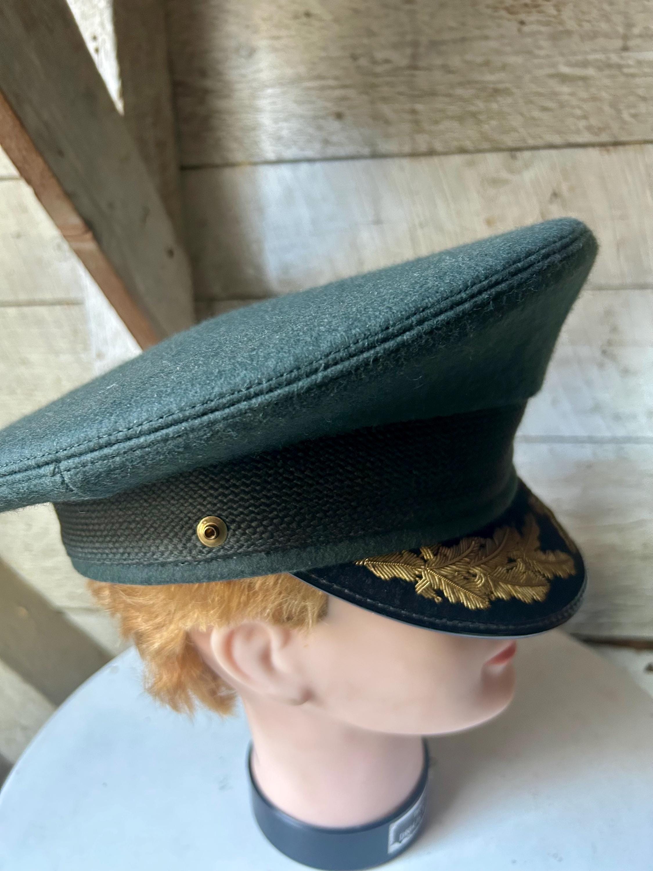 Green Wool Military Dress Uniform Hat Kingform Cap Gold Oak 