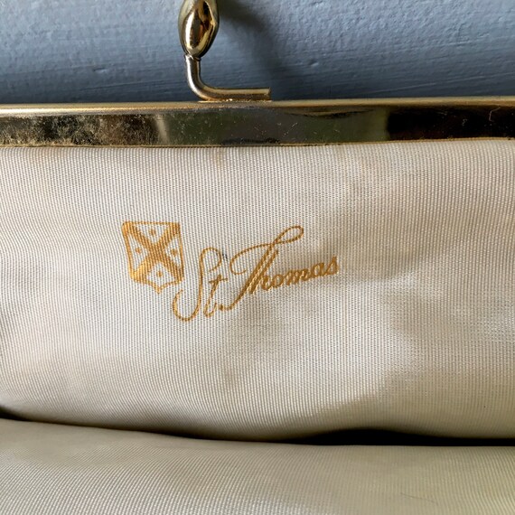 Mink purse - 50s 60s - clutch - gold hardware - s… - image 8