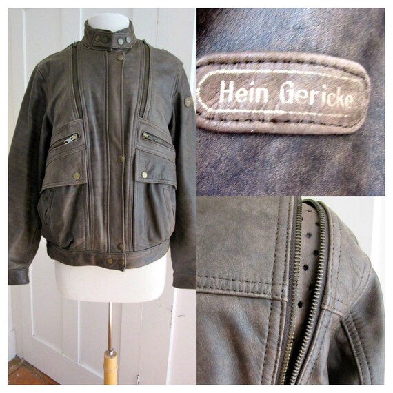 1980s Vintage Leather Jacket - Motorcycle -Hein G… - image 2