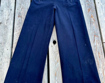 パンツ 40s British Army Sailor Pants Vintage 1940s Rare British Navy Military Wool Twill Sailor
