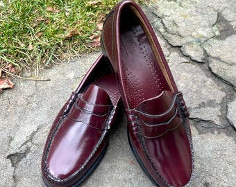 Weejuns G H Bass Larson Lug Leather Loafers 9 D Mens Slip Ons