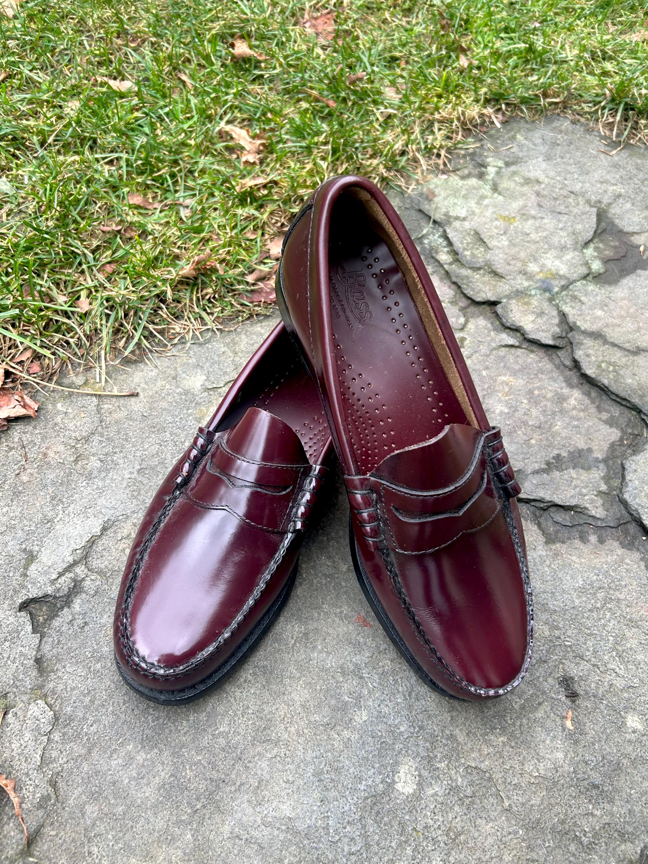 G.H. Bass Originals Larson Weejuns® Penny Loafer Leather Shoes Wine Mens 8D G.H. Bass Weejun Larson Penny Loafer | Wine | BA11010H-0NN main image 2
