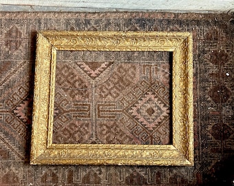 Antique large ornate gold wood frame picture frame - wall decor - vintage frame