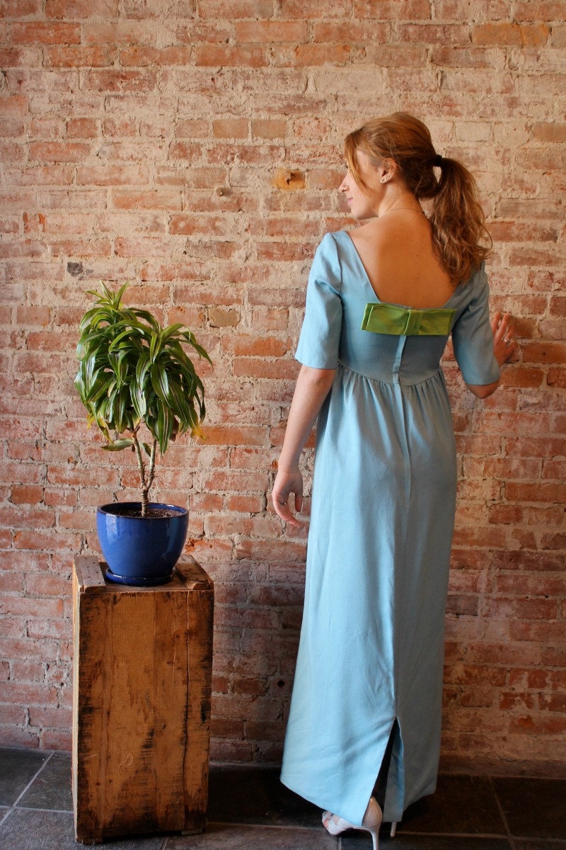 Vipsport Gr 60's Formal Dresses 1960s Prom Dress Bow Maxi Long Full  Length Dress Formal