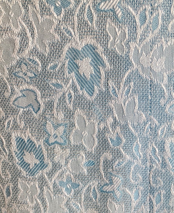 70s light blue sleeveless polyester knit dress sl… - image 8