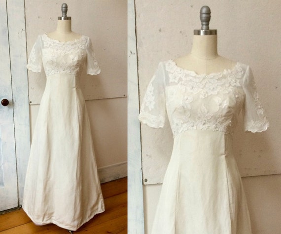 empire waist short wedding dress