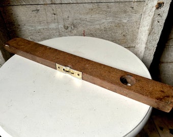 Vintage wood  level working level display piece farmhouse primitive rustic made in USA