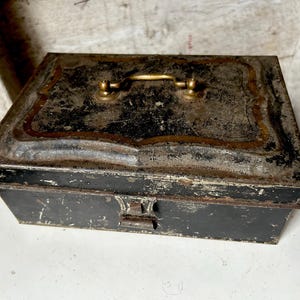 アンティーク 1800年代 スパイスボックス ブリキ製 トールウェア 6缶入り ブリキ箱入り 農家風 キッチン収納 アンティーク調