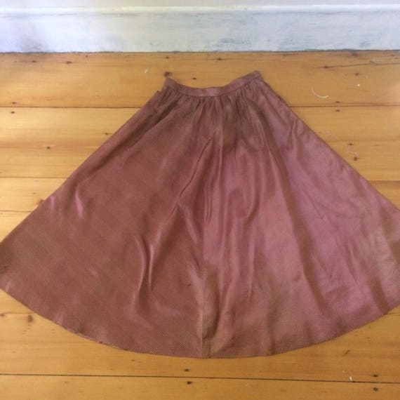 Taffeta stripe skirt - circle skirt - 50s - 1950s… - image 4