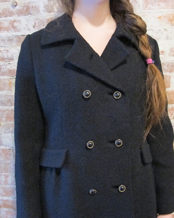 1960s Wool Coat - Classic Wool Dress Coat - doubl… - image 4