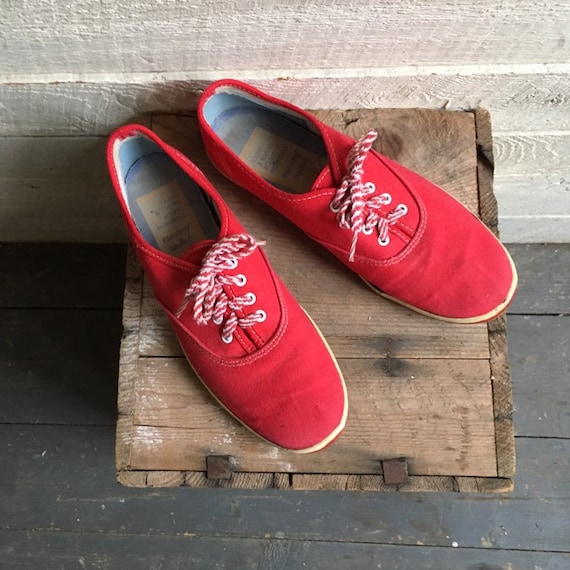 60s Red Super Jeepers sneakers - vintage women sn… - image 1