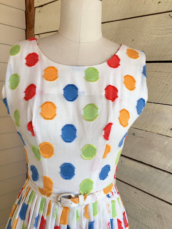 50s Polka Dot XS dress - Colorful - Rockabilly - … - image 7