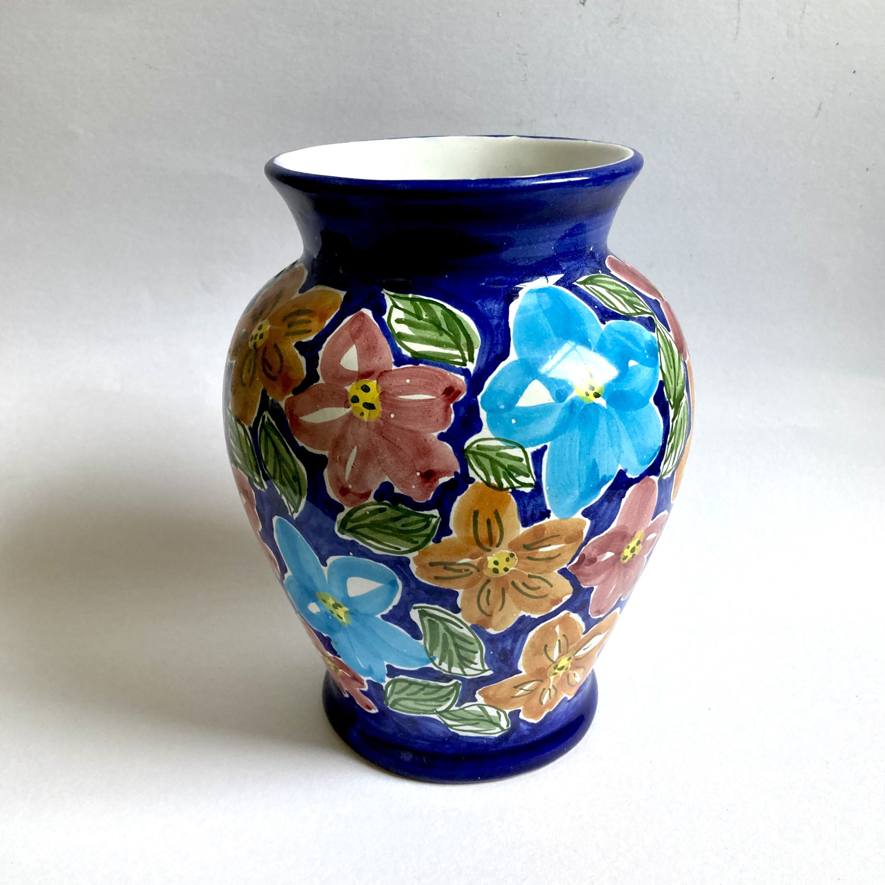テラコッタの花瓶 メキシコ カラフルな陶器の花瓶 壷型 - Etsy 日本