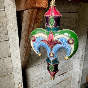 Cloisonné Ornament Fleur de Lis Weihnachtsbaumschmuck Weihnachten